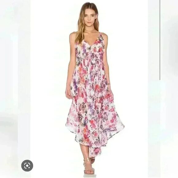 Anthropologie Raga Floral Bloom Flowy Maxi Dress Size Medium - Picture 1 of 7